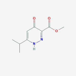 molecular formula C9H12N2O3 B13113115 Methyl 4-hydroxy-6-isopropylpyridazine-3-carboxylate 