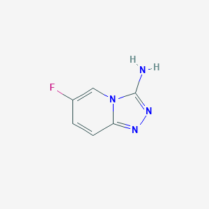 molecular formula C6H5FN4 B13113130 6-Fluoro-[1,2,4]triazolo[4,3-a]pyridin-3-amine 