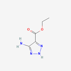 molecular formula C5H8N4O2 B13113136 Ethyl 5-amino-2H-triazole-4-carboxylate CAS No. 61336-12-7