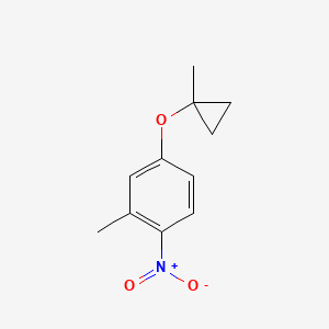 molecular formula C11H13NO3 B13113186 2-Methyl-4-(1-methylcyclopropoxy)-1-nitrobenzene 