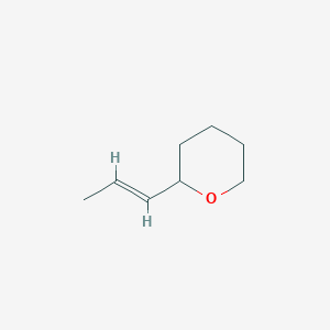 molecular formula C8H14O B13113222 (E)-2-(Prop-1-en-1-yl)tetrahydro-2H-pyran 