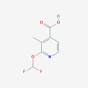 molecular formula C8H7F2NO3 B13113283 2-(Difluoromethoxy)-3-methylisonicotinicacid 