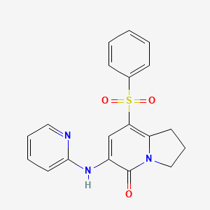 8-Benzenesulfonyl-6-(pyridin-2-ylamino)-2,3-dihydro-1H-indolizin-5-one