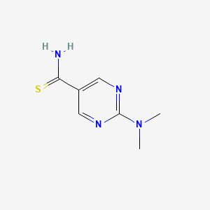 molecular formula C7H10N4S B13113333 2-(Dimethylamino)pyrimidine-5-carbothioamide 