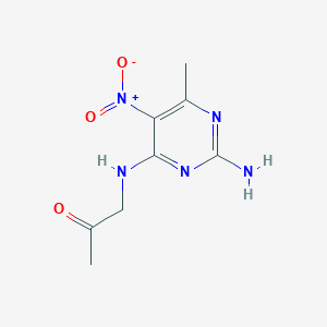 1-((2-Amino-6-methyl-5-nitropyrimidin-4-yl)amino)propan-2-one