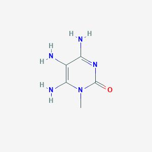 molecular formula C5H9N5O B13113408 4,5,6-Triamino-1-methylpyrimidin-2(1H)-one 