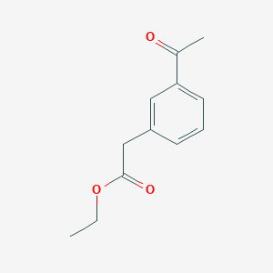 molecular formula C12H14O3 B13113411 ethyl 2-(3-acetylphenyl)acetate 