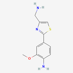 4-(4-(Aminomethyl)thiazol-2-yl)-2-methoxyaniline