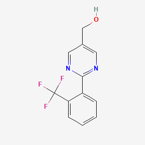 molecular formula C12H9F3N2O B13113430 2-(2-(Trifluoromethyl)phenyl)pyrimidine-5-methanol 