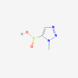 molecular formula C3H5N3O2S B13113441 1-Methyl-1H-1,2,3-triazole-5-sulfinic acid 