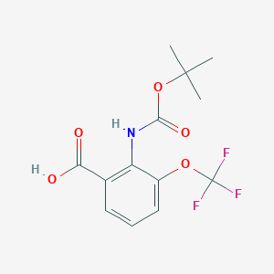 B1311346 2-[(tert-Butoxycarbonyl)amino]-3-(trifluoromethoxy)benzoic acid CAS No. 561304-40-3