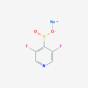 molecular formula C5H2F2NNaO2S B13113460 Sodium 3,5-difluoropyridine-4-sulfinate 