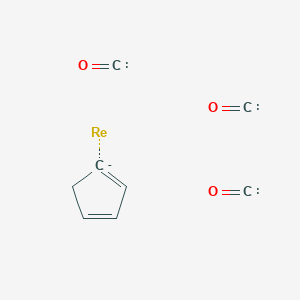 molecular formula C8H5O3Re- B13113509 Cyclopentadienylrheniumtricarbonyl 