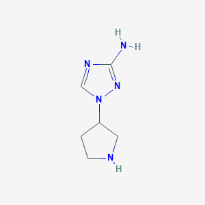 molecular formula C6H11N5 B13113528 1-(Pyrrolidin-3-yl)-1H-1,2,4-triazol-3-amine 