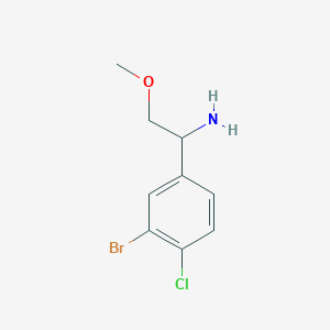 1-(3-Bromo-4-chlorophenyl)-2-methoxyethan-1-amine