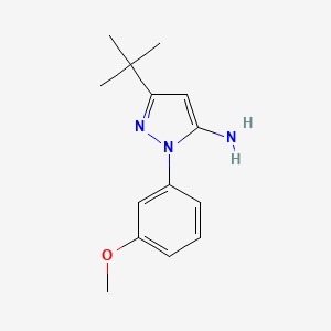 molecular formula C14H19N3O B1311360 3-tert-butyl-1-(3-methoxyphenyl)-1H-pyrazol-5-amine CAS No. 725686-47-5