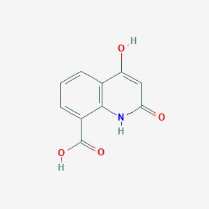 molecular formula C10H7NO4 B13113603 4-Hydroxy-2-oxo-1,2-dihydroquinoline-8-carboxylic acid 