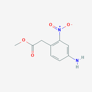 molecular formula C9H10N2O4 B13113617 Methyl2-(4-amino-2-nitrophenyl)acetate 