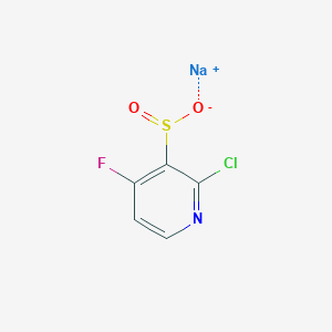 molecular formula C5H2ClFNNaO2S B13113681 Sodium 2-chloro-4-fluoropyridine-3-sulfinate 