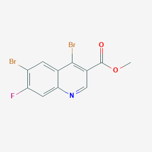 molecular formula C11H6Br2FNO2 B13113685 Methyl4,6-dibromo-7-fluoroquinoline-3-carboxylate 