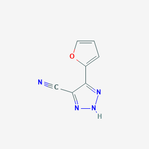 molecular formula C7H4N4O B13113688 5-Furan-2-YL-3H-[1,2,3]triazole-4-carbonitrile CAS No. 39807-67-5