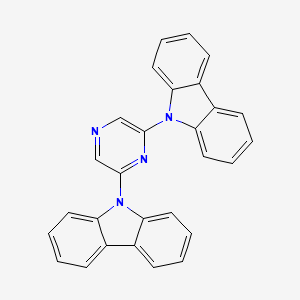 molecular formula C28H18N4 B13113700 2,6-Di(9H-carbazol-9-yl)pyrazine 