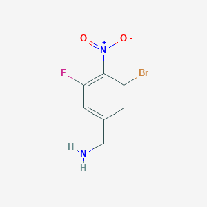 (3-Bromo-5-fluoro-4-nitrophenyl)methanamine