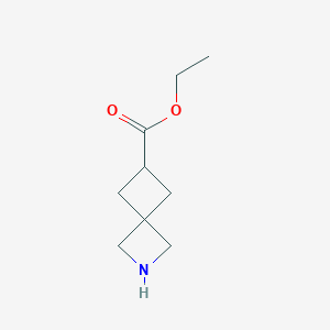 molecular formula C9H15NO2 B13113761 Ethyl 2-azaspiro[3.3]heptane-6-carboxylate 