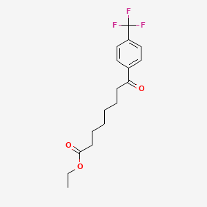 molecular formula C17H21F3O3 B1311377 Ethyl 8-oxo-8-(4-trifluoromethylphenyl)octanoate CAS No. 362669-42-9