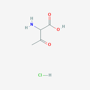 molecular formula C4H8ClNO3 B13113800 2-Amino-3-oxobutanoicacidhydrochloride 