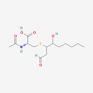 (2R)-2-acetamido-3-(4-hydroxy-1-oxononan-3-yl)sulfanylpropanoic acid