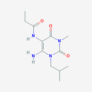 N-(6-Amino-1-isobutyl-3-methyl-2,4-dioxo-1,2,3,4-tetrahydropyrimidin-5-yl)propionamide