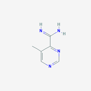 molecular formula C6H8N4 B13113901 5-Methylpyrimidine-4-carboximidamide 