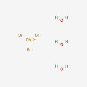 molecular formula Br3H6O3Rh B13113902 Rhodium(III)bromidetrihydrate 