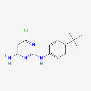 molecular formula C14H17ClN4 B13113912 N-(4-Tert-butyl-phenyl)-6-chloro-pyrimidine-2,4-diamine CAS No. 335444-26-3