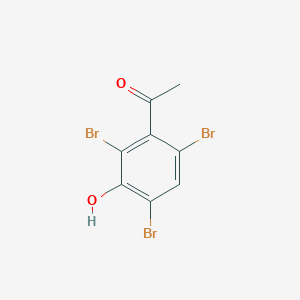 molecular formula C8H5Br3O2 B13113929 1-(2,4,6-Tribromo-3-hydroxyphenyl)ethan-1-one 