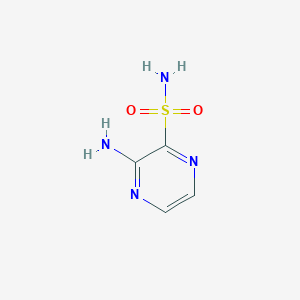 molecular formula C4H6N4O2S B13113938 3-Aminopyrazine-2-sulfonamide 