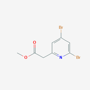 methyl 2-(4,6-dibromopyridin-2-yl)acetate