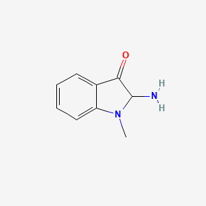 molecular formula C9H10N2O B13113992 2-Amino-1-methylindolin-3-one 