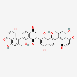 molecular formula C44H26O12 B13113998 Bisisodiospyrin CAS No. 30276-87-0