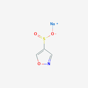 molecular formula C3H2NNaO3S B13114042 Sodiumisoxazole-4-sulfinate 