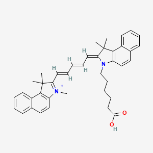 2-(5-(3-(5-Carboxypentyl)-1,1-dimethyl-1,3-dihydro-2H-benzo[e]indol-2-ylidene)penta-1,3-dien-1-yl)-1,1,3-trimethyl-1H-benzo[e]indol-3-ium