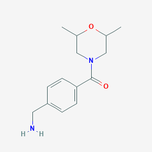 molecular formula C14H20N2O2 B13114056 1-[4-[(2,6-Dimethylmorpholin-4-yl)carbonyl]phenyl]methanamine 