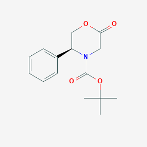 molecular formula C15H19NO4 B1311406 (S)-tert-butyl 2-oxo-5-phenylmorpholine-4-carboxylate CAS No. 220077-24-7