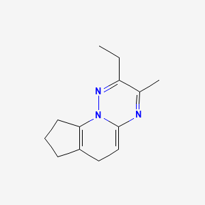 molecular formula C13H17N3 B13114064 2-Ethyl-3-methyl-6,7,8,9-tetrahydrocyclopenta[5,6]pyrido[1,2-b][1,2,4]triazine 