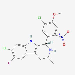 (1S)-7-Chloro-1-(5-chloro-4-methoxy-2-nitrophenyl)-6-fluoro-3-methyl-2,3,4,9-tetrahydro-1H-pyrido[3,4-b]indole