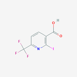 molecular formula C7H3F3INO2 B13114106 2-Iodo-6-(trifluoromethyl)nicotinic acid 