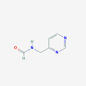 molecular formula C6H7N3O B13114116 N-(pyrimidin-4-ylmethyl)formamide 