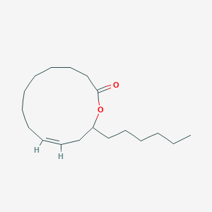 molecular formula C18H32O2 B13114156 13-Hexyloxacyclotridec-10-en-2-one 