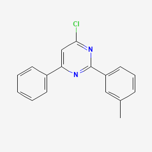 molecular formula C17H13ClN2 B13114174 4-Chloro-6-phenyl-2-(m-tolyl)pyrimidine 